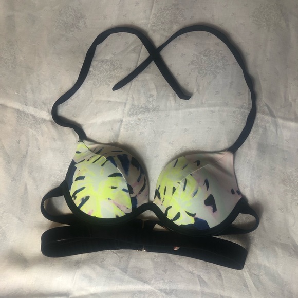 Victorias Secret Swim The Hottie Halter Banded Push-Up Bikini Top Multi-Col - Picture 2 of 8